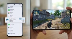 PUBG Mobile download size 15GB storage consumption on smartphone settings screen