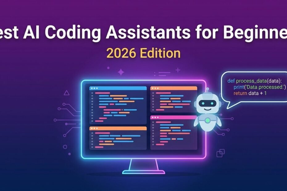 best AI coding assistants for beginners in 2026 free and easy to use