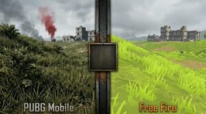 PUBG Mobile vs Free Fire graphics comparison showing realistic Unreal Engine 4 rendering versus stylized arcade visuals